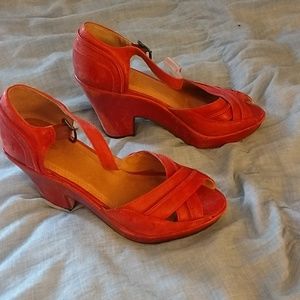 Frye platform heels